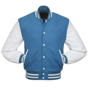 LT BLUE WOOL/WHITE LEATHER