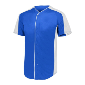 ROYAL/WHITE FULL-BUTTON BASEBALL JERSEY
