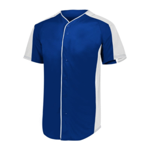 NAVY/WHITE FULL-BUTTON BASEBALL JERSEY