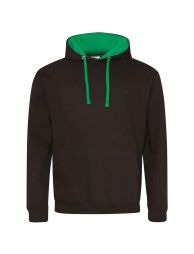 VARSITY JET BLACK/KELLY GREEN HOODIE
