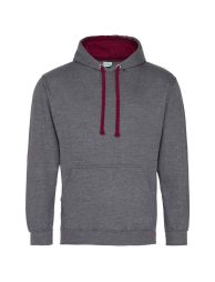 VARSITY CHARCOAL/BURGUNDY HOODIE